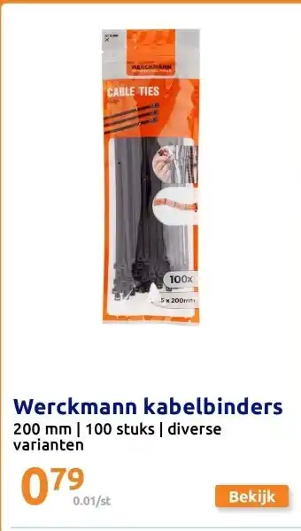 Action Werckmann kabelbinders aanbieding