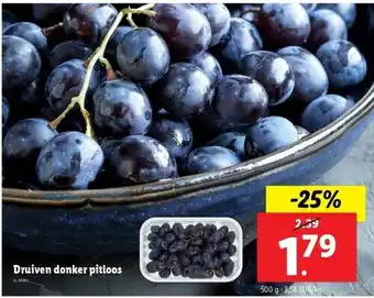 Lidl Druiven donker pitloos aanbieding