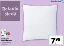 Lidl Hoofdkussen aanbieding