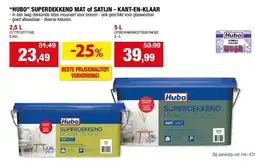 Hubo “HUBO” SUPERDEKKEND MAT of SATIJN - KANT-EN-KLAAR aanbieding