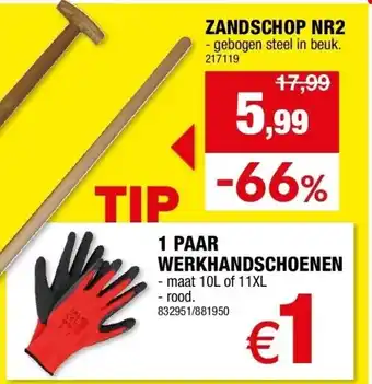 Hubo ZANDSCHOP NR2 aanbieding