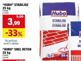 Hubo “HUBO” STABILISE 25 kg aanbieding