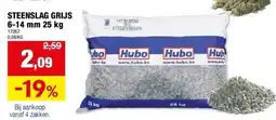 Hubo STEENSLAG GRIJS 6-14 mm 25 kg aanbieding