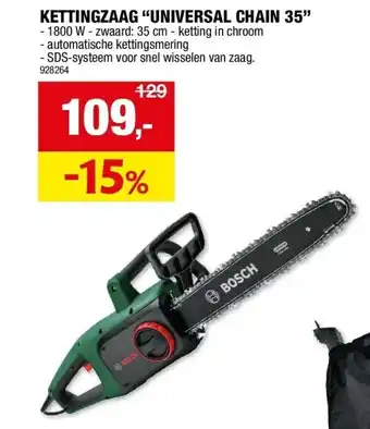 Hubo KETTINGZAAG “UNIVERSAL CHAIN 35” aanbieding