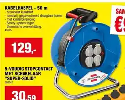 Hubo KABELHASPEL - 50 m aanbieding