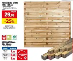 Hubo TUINSCHERM MULTI 180 x 180 cm aanbieding