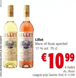 Colruyt Lillet Blanc of Rosé aperitief 75 cl aanbieding