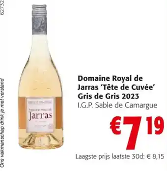 Colruyt Domaine Royal de Jarras 'Tête de Cuvée' Gris de Gris 2023 aanbieding