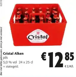 Colruyt Cristal Alken pils 24x25 cl aanbieding