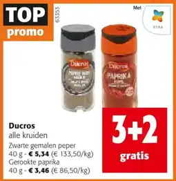 Colruyt Ducros Zwarte gemalen peper 40 g aanbieding