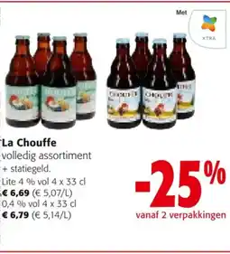 La Chouffe volledig assortiment + statiegeld. Lite 4 % vol 4 x 33 cl