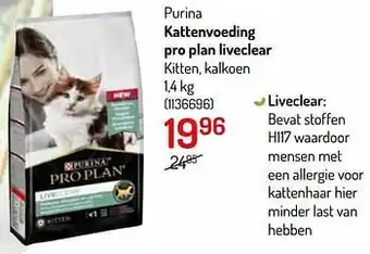 Purina kattenvoeding pro plan liveclear