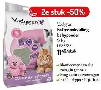 Oh Green Vadigran kattenbakvulling babypoeder aanbieding