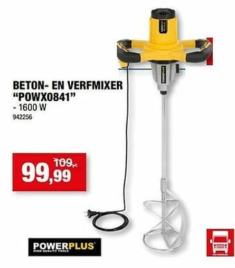 Powerplus beton- en verfmixer powx0841