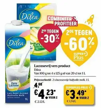 Delhaize Lactosevrije halfvolle melk aanbieding