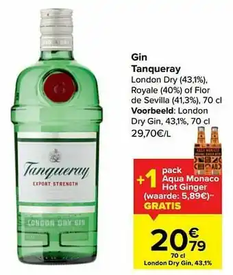 Carrefour London dry gin aanbieding