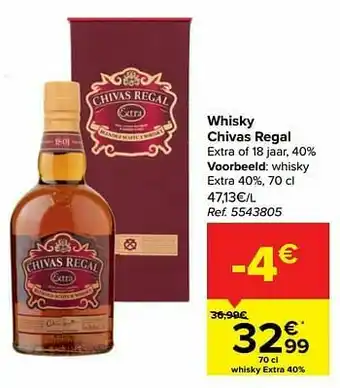 Carrefour Whisky extra 40% aanbieding