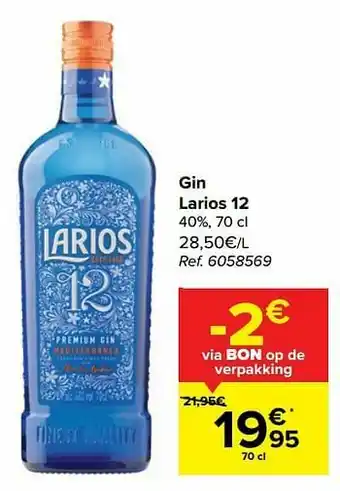 Carrefour Gin larios 12 aanbieding