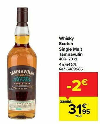 Carrefour Whisky scotch single malt tamnavulin aanbieding