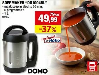 Hubo Domo elektro soepmaker do1004bl aanbieding
