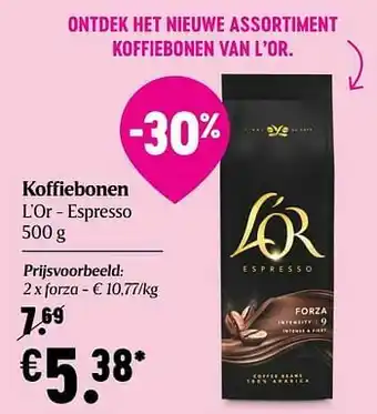 Delhaize Koffiebonen l’or - espresso forza aanbieding