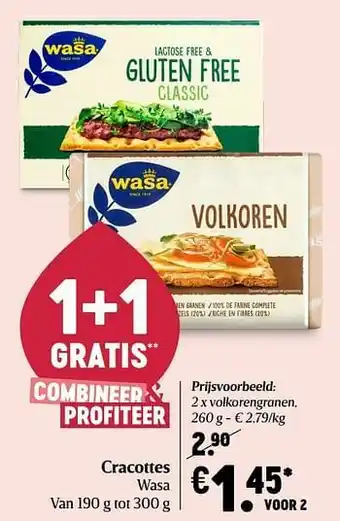 Delhaize Cracottes wasa volkorengranen aanbieding