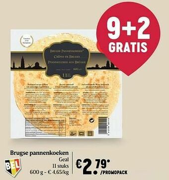 Delhaize Brugse pannenkoeken geal aanbieding
