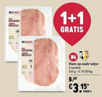 Delhaize Ham op oude wijze aanbieding