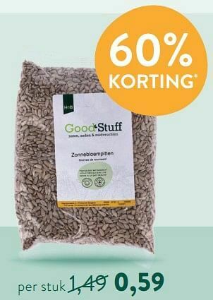 Holland & Barrett Zonnebloempitten aanbieding