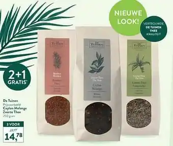 Holland & Barrett Ceylon melange zwarte thee aanbieding