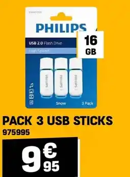 Electro Depot PACK 3 USB STICKS aanbieding