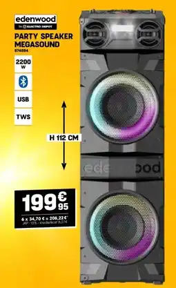 Electro Depot PARTY SPEAKER MEGASOUND aanbieding