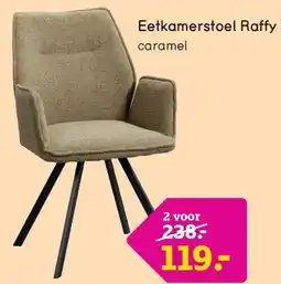 Leen Bakker Eetkamerstoel Raffy caramel aanbieding