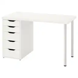 IKEA Lagkapten / alex Bureau, wit, 120x60 cm aanbieding