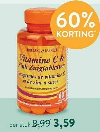 Vitamine c + zink zuigtabletten