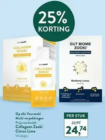 Holland & Barrett Collageen zooki citrus lime aanbieding