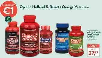 Holland & Barrett Omega 3 visolie met knoflook 1000mg aanbieding