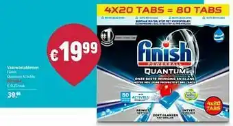 Delhaize Vaatwastabletten finish quantum activblu aanbieding