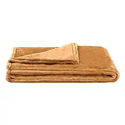 Leen Bakker Plaid Anouk - caramel - 150x220 cm aanbieding