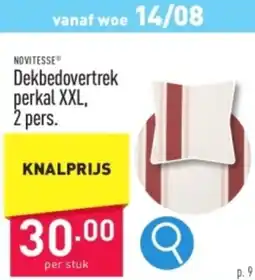 ALDI NOVITESSE Dekbedovertrek perkal XXL, 2 pers. aanbieding
