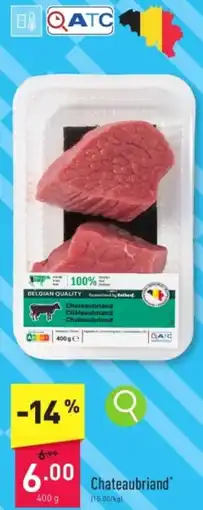 ALDI Chateaubriand 400g aanbieding