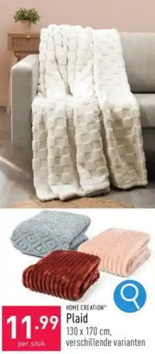 ALDI HOME CREATION Plaid 130 x 170 cm aanbieding