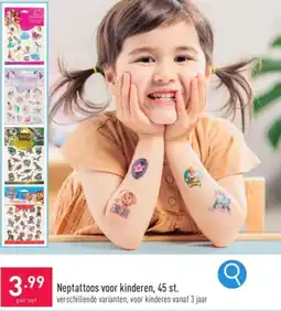 ALDI Neptattoos voor kinderen, 45 st. aanbieding