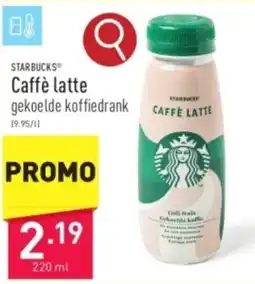 ALDI STARBUCKS Caffè latte 220ml aanbieding