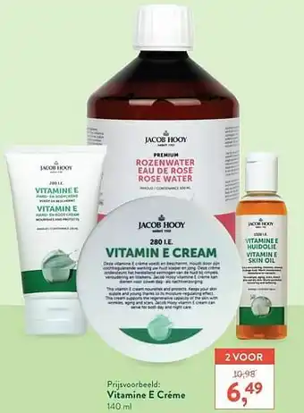 Holland & Barrett Vitamine e créme aanbieding