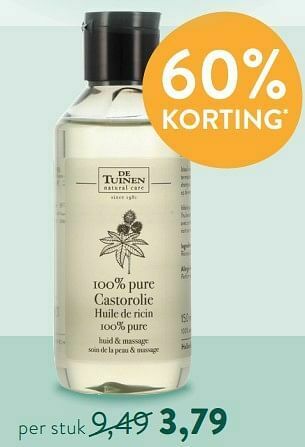 Holland & Barrett 100% pure castorolie aanbieding