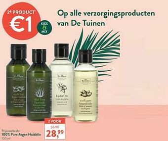 Holland & Barrett 100% pure argan huidolie aanbieding
