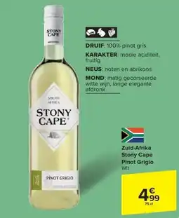 Carrefour Zuid-Afrika Stony Cape Pinot Grigio aanbieding