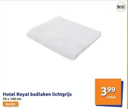 Action Hotel Royal badlaken lichtgrijs aanbieding