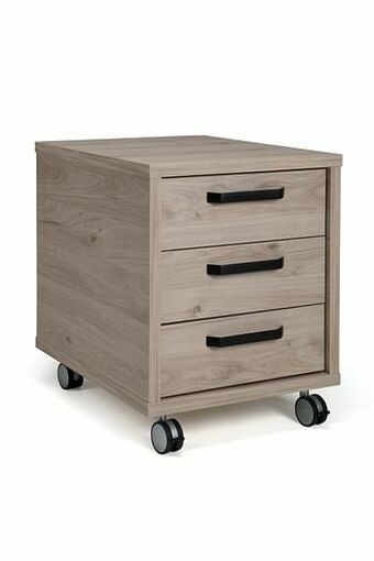 Deba Meubelen Ladeblok op wielen BIZZY - Eik/zwart Hout aanbieding